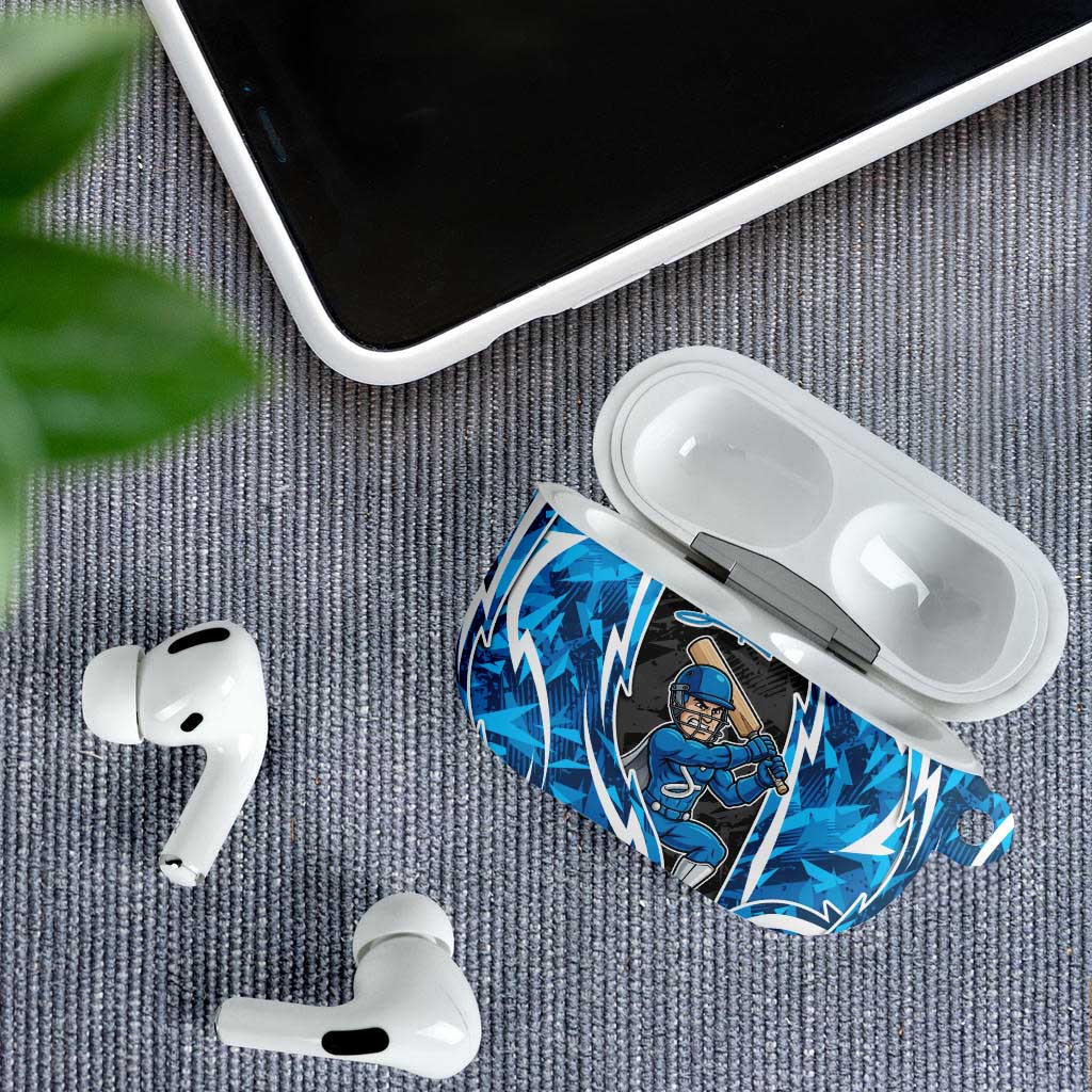Adelaide Strikers AirPods Case Flaming Lightning Storm Geometric Sports Mascot Art