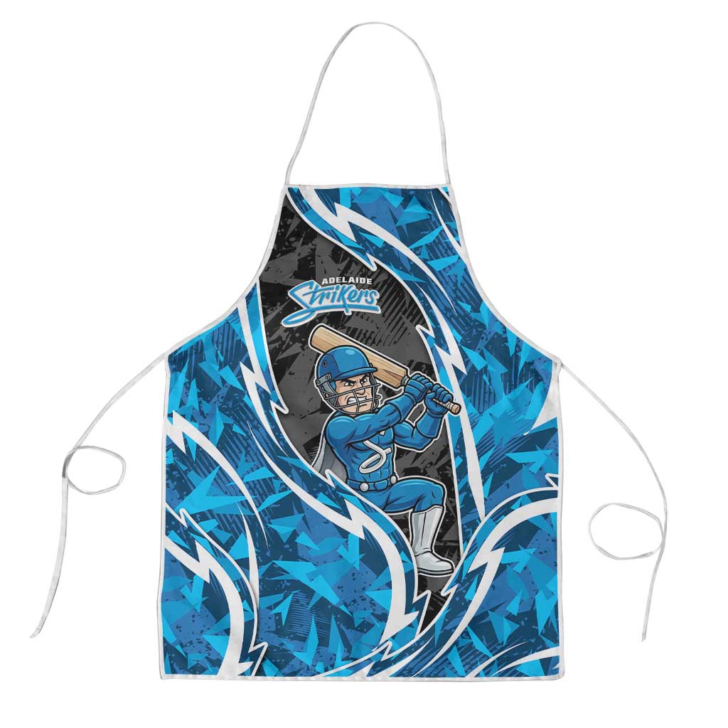 Adelaide Strikers Apron Flaming Lightning Storm Geometric Sports Mascot Art