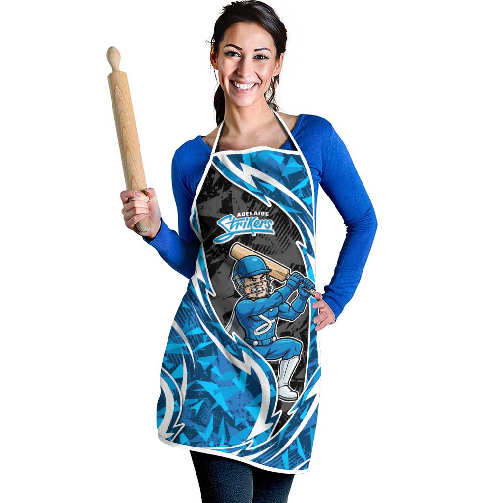 Adelaide Strikers Apron Flaming Lightning Storm Geometric Sports Mascot Art