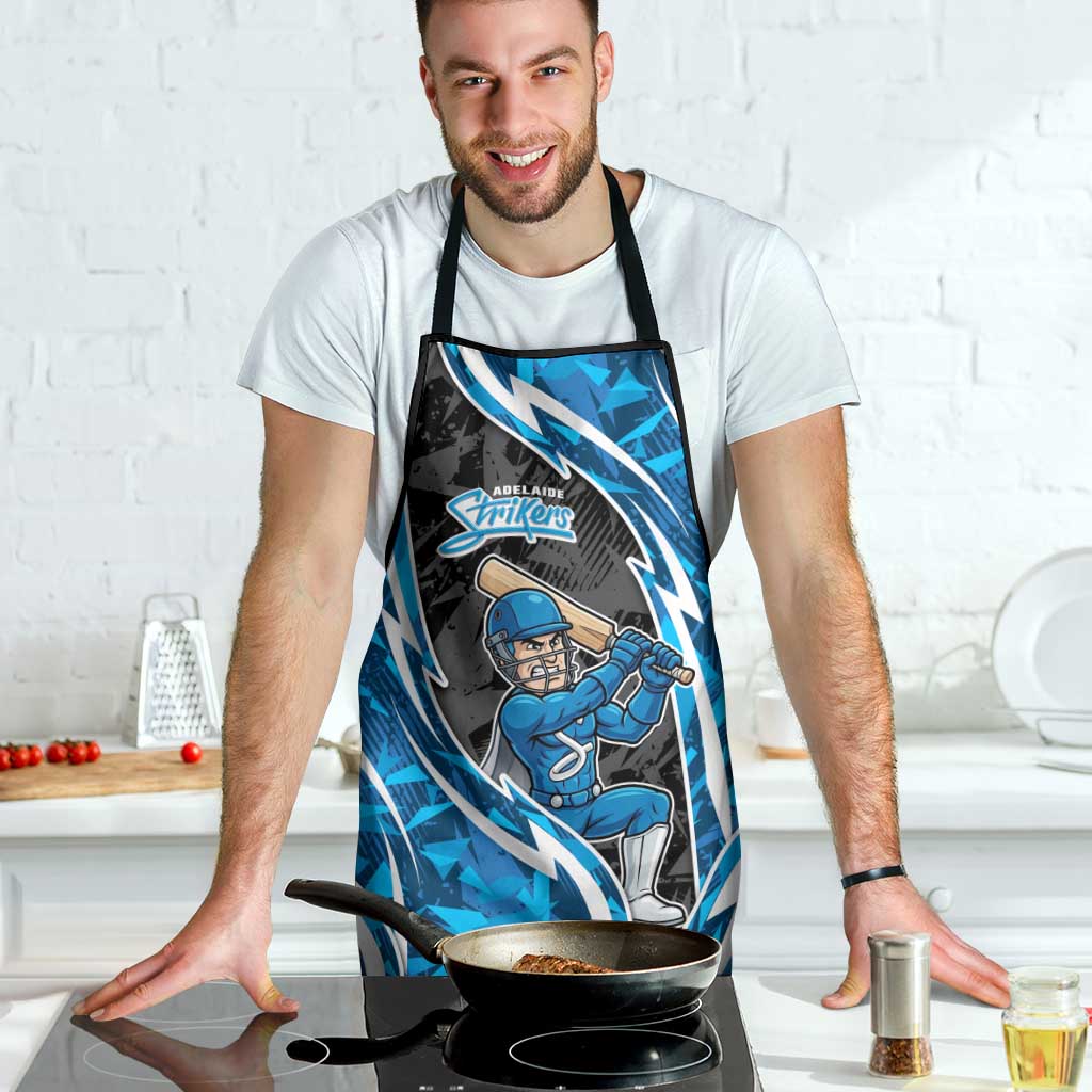 Adelaide Strikers Apron Flaming Lightning Storm Geometric Sports Mascot Art