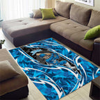 Adelaide Strikers Area Rug Flaming Lightning Storm Geometric Sports Mascot Art