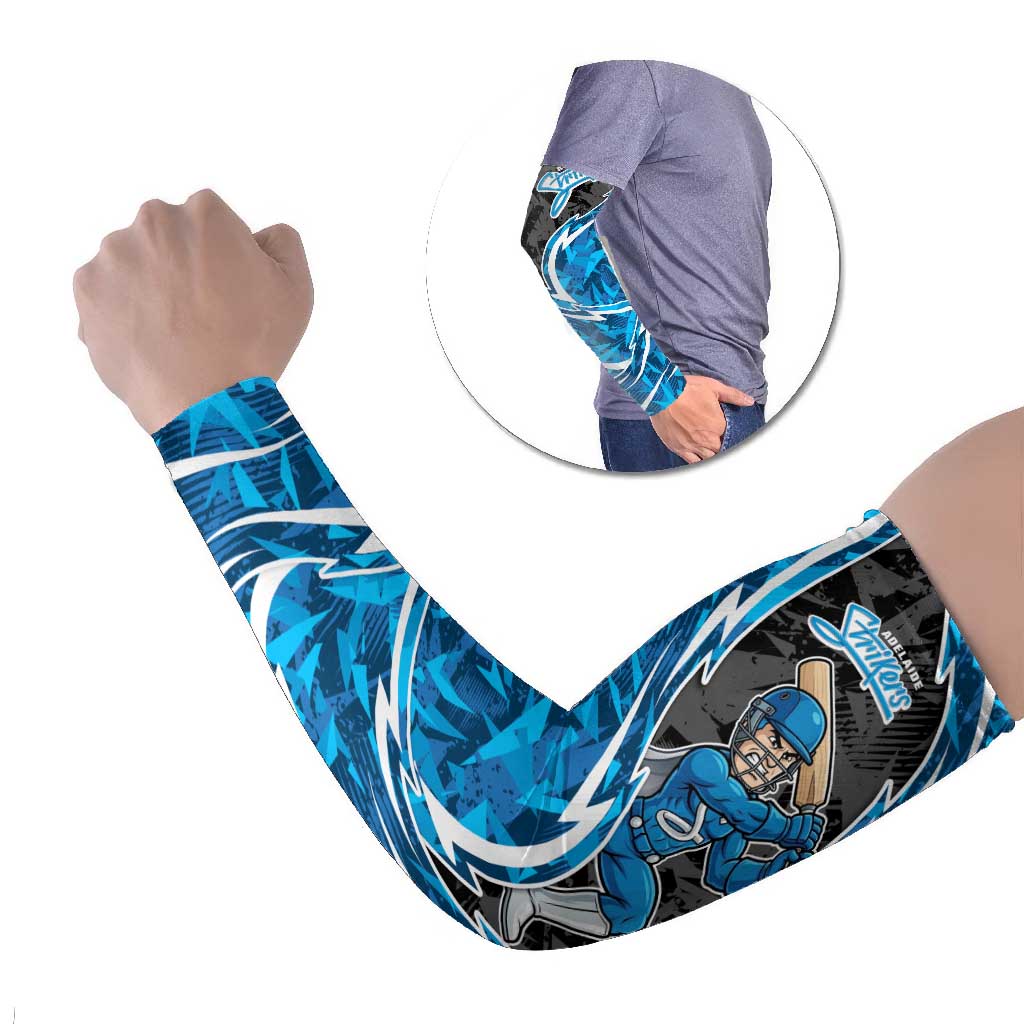 Adelaide Strikers Arm Sleeves Flaming Lightning Storm Geometric Sports Mascot Art