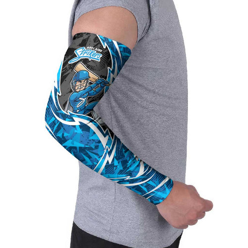 Adelaide Strikers Arm Sleeves Flaming Lightning Storm Geometric Sports Mascot Art