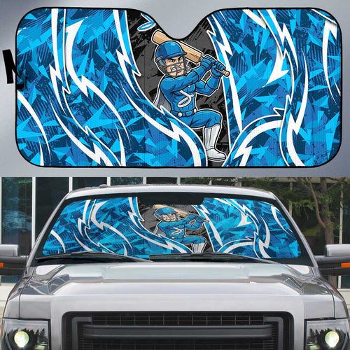 Adelaide Strikers Auto Sun Shade Flaming Lightning Storm Geometric Sports Mascot Art