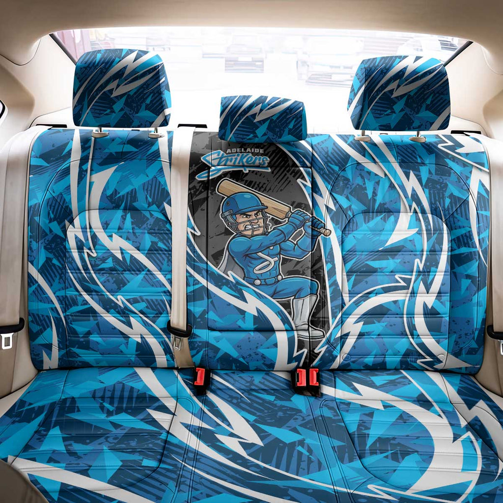 Adelaide Strikers Back Car Seat Cover Flaming Lightning Storm Geometric Sports Mascot Art