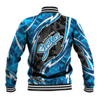 Adelaide Strikers Baseball Jacket Flaming Lightning Storm Geometric Sports Mascot Art