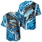 Adelaide Strikers Baseball Jersey Flaming Lightning Storm Geometric Sports Mascot Art