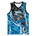 Adelaide Strikers Basketball Jersey Flaming Lightning Storm Geometric Sports Mascot Art
