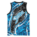 Adelaide Strikers Basketball Jersey Flaming Lightning Storm Geometric Sports Mascot Art