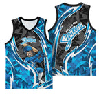 Adelaide Strikers Basketball Jersey Flaming Lightning Storm Geometric Sports Mascot Art