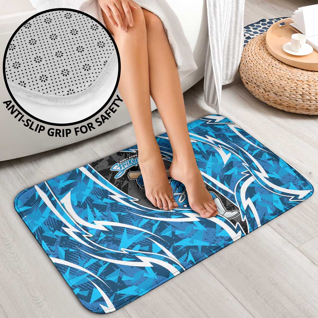 Adelaide Strikers Bathroom Set Flaming Lightning Storm Geometric Sports Mascot Art
