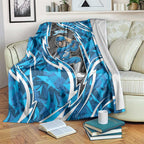 Adelaide Strikers Blanket Flaming Lightning Storm Geometric Sports Mascot Art