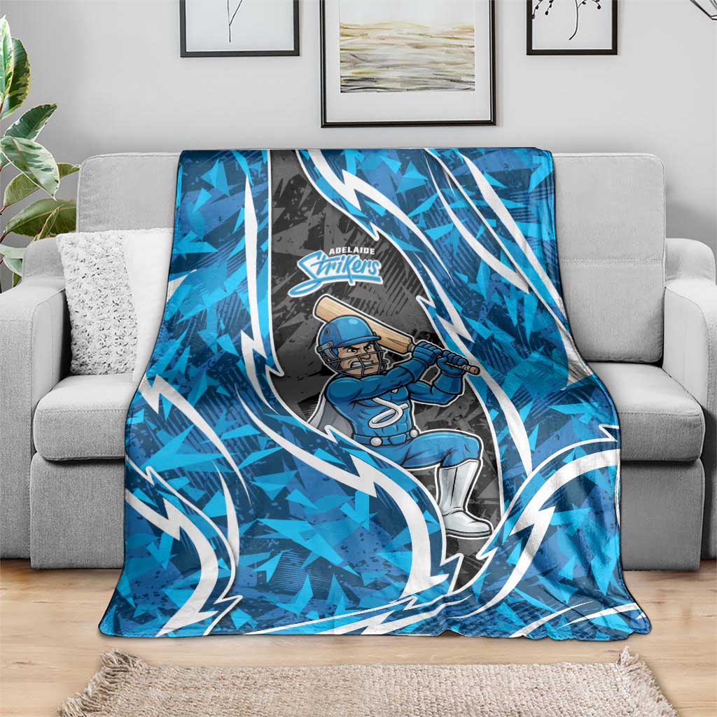 Adelaide Strikers Blanket Flaming Lightning Storm Geometric Sports Mascot Art