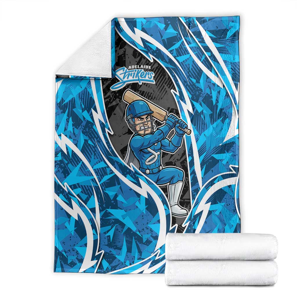 Adelaide Strikers Blanket Flaming Lightning Storm Geometric Sports Mascot Art
