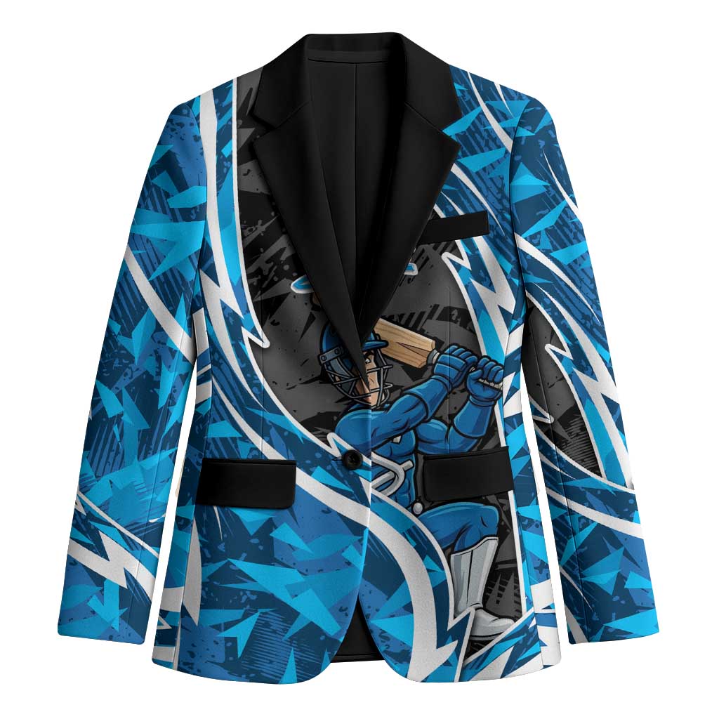 Adelaide Strikers Blazer Flaming Lightning Storm Geometric Sports Mascot Art