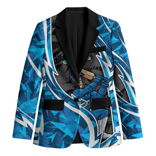 Adelaide Strikers Blazer Flaming Lightning Storm Geometric Sports Mascot Art