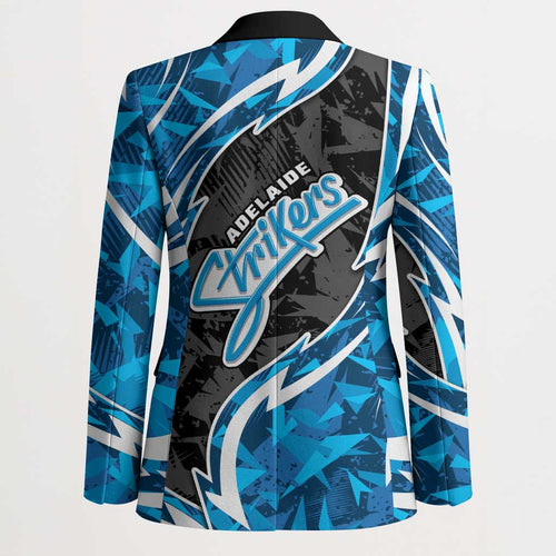 Adelaide Strikers Blazer Flaming Lightning Storm Geometric Sports Mascot Art