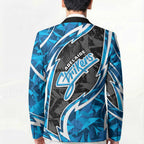 Adelaide Strikers Blazer Flaming Lightning Storm Geometric Sports Mascot Art