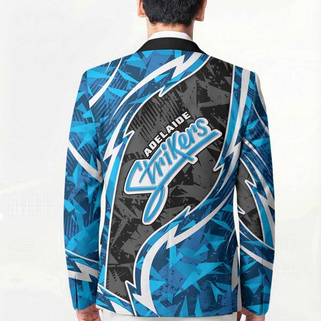 Adelaide Strikers Blazer Flaming Lightning Storm Geometric Sports Mascot Art