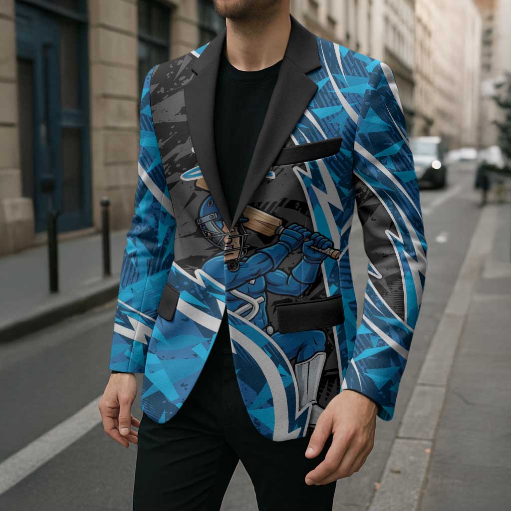 Adelaide Strikers Blazer Flaming Lightning Storm Geometric Sports Mascot Art