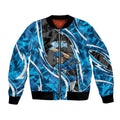 Adelaide Strikers Bomber Jacket Flaming Lightning Storm Geometric Sports Mascot Art