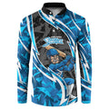 Adelaide Strikers Button Sweatshirt Flaming Lightning Storm Geometric Sports Mascot Art