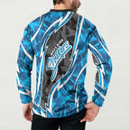 Adelaide Strikers Button Sweatshirt Flaming Lightning Storm Geometric Sports Mascot Art