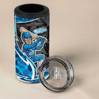 Adelaide Strikers 4 in 1 Can Cooler Tumbler Flaming Lightning Storm Geometric Sports Mascot Art