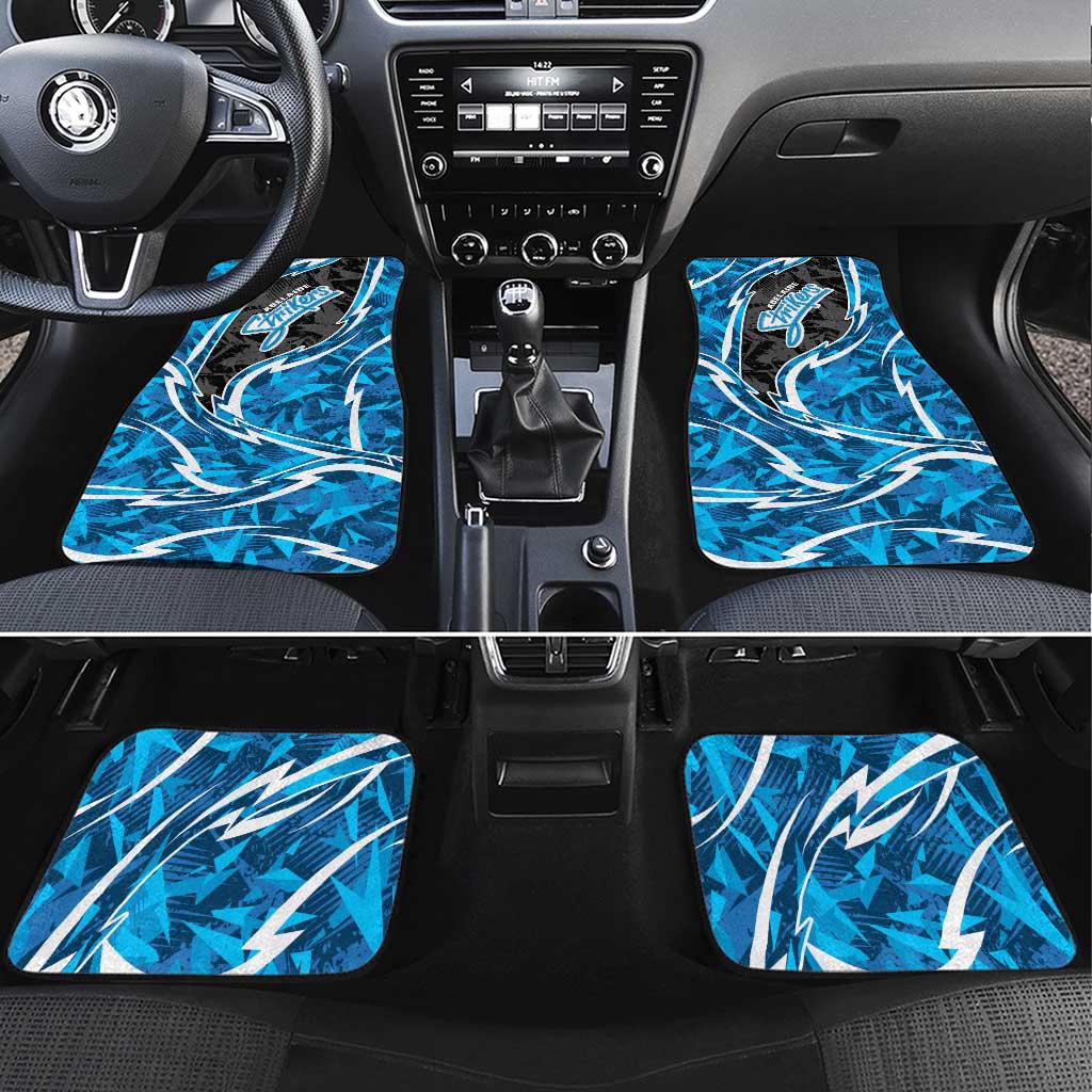 Adelaide Strikers Car Mats Flaming Lightning Storm Geometric Sports Mascot Art