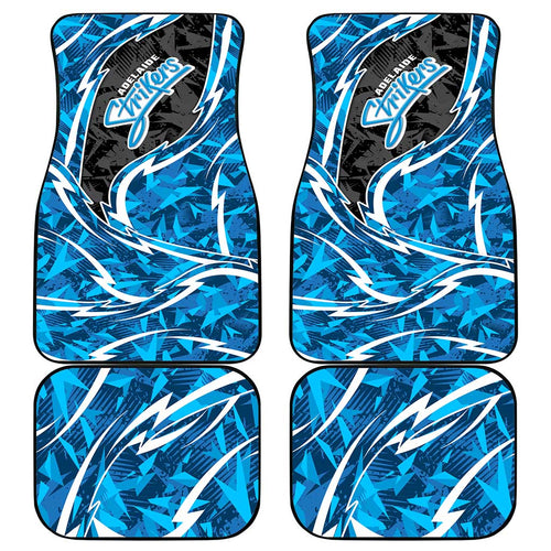 Adelaide Strikers Car Mats Flaming Lightning Storm Geometric Sports Mascot Art