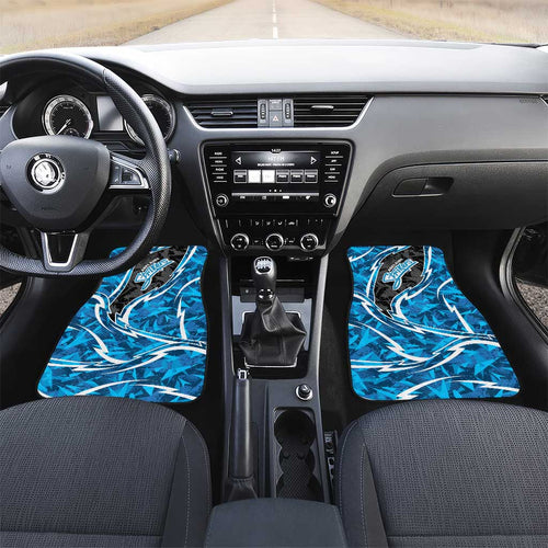 Adelaide Strikers Car Mats Flaming Lightning Storm Geometric Sports Mascot Art