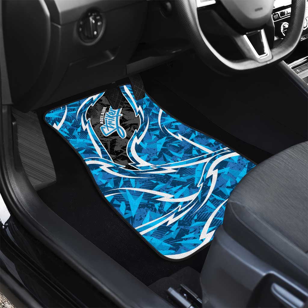 Adelaide Strikers Car Mats Flaming Lightning Storm Geometric Sports Mascot Art