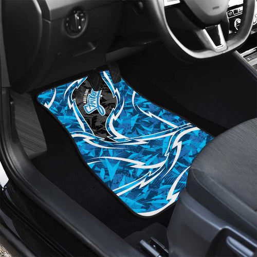 Adelaide Strikers Car Mats Flaming Lightning Storm Geometric Sports Mascot Art