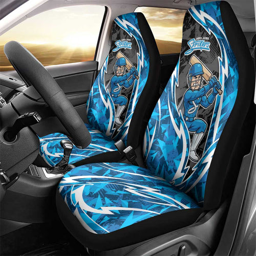 Adelaide Strikers Car Seat Cover Flaming Lightning Storm Geometric Sports Mascot Art