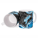 Adelaide Strikers Ceramic Mug Flaming Lightning Storm Geometric Sports Mascot Art
