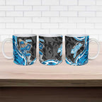 Adelaide Strikers Ceramic Mug Flaming Lightning Storm Geometric Sports Mascot Art