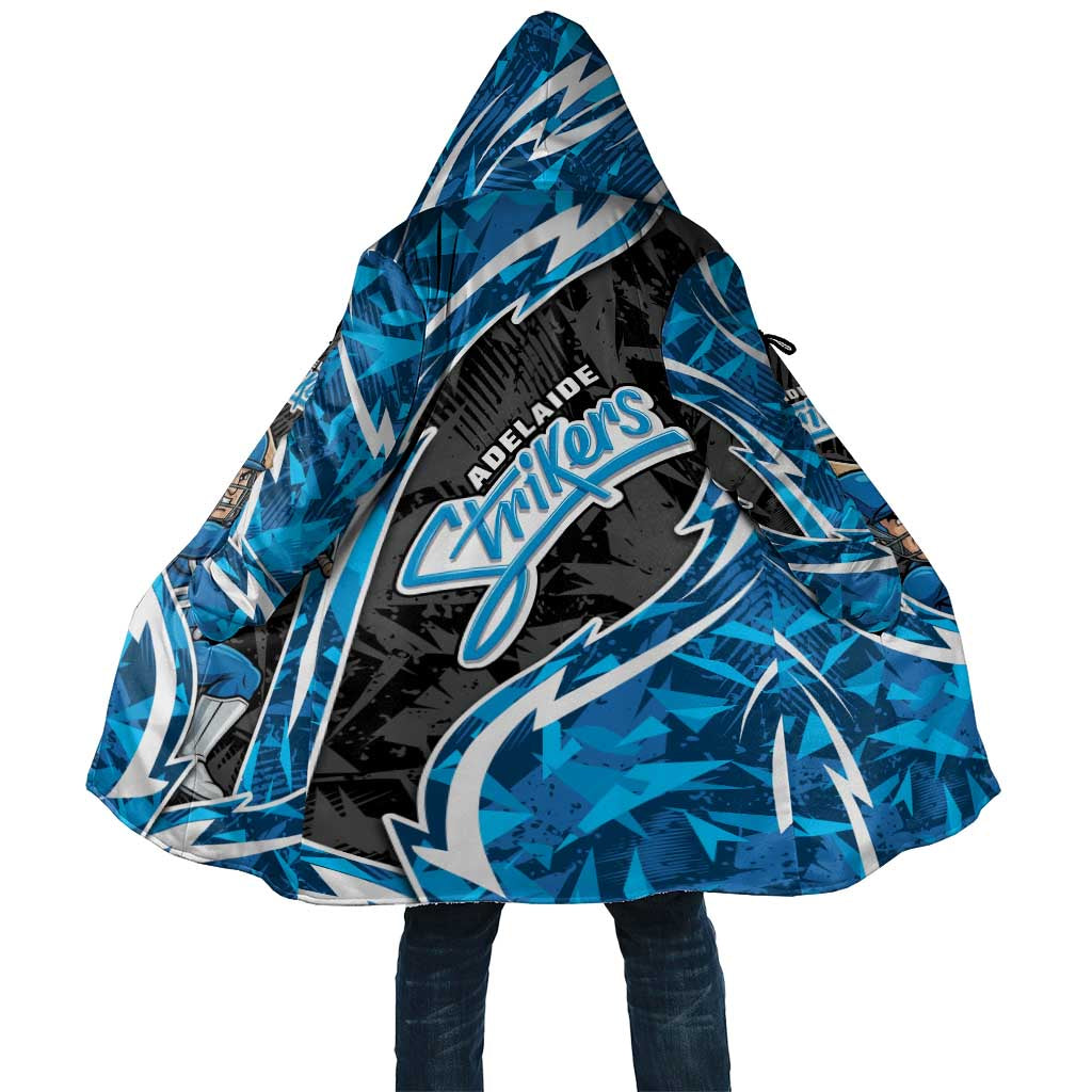 Adelaide Strikers Cloak Flaming Lightning Storm Geometric Sports Mascot Art