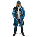 Adelaide Strikers Cloak Flaming Lightning Storm Geometric Sports Mascot Art
