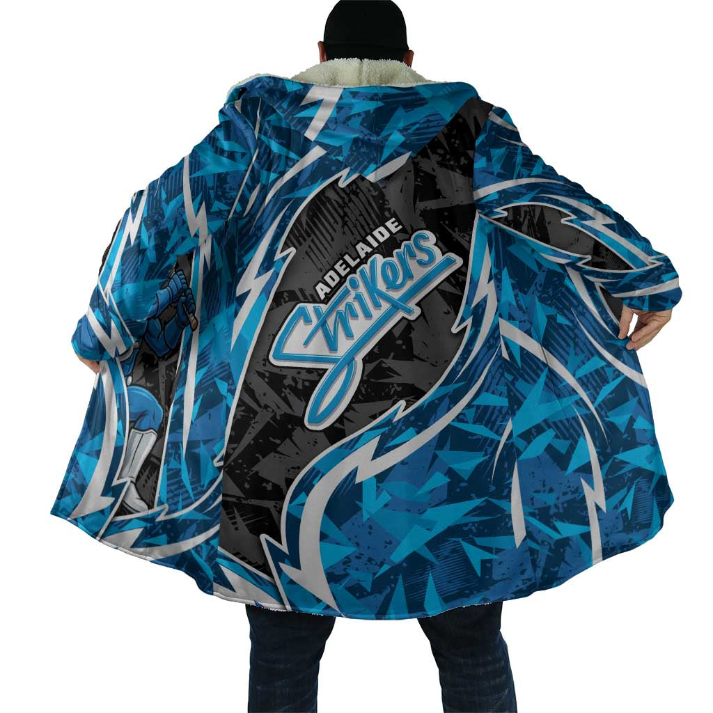 Adelaide Strikers Cloak Flaming Lightning Storm Geometric Sports Mascot Art