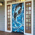 Adelaide Strikers Door Cover Flaming Lightning Storm Geometric Sports Mascot Art