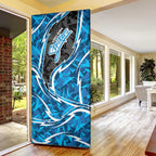 Adelaide Strikers Door Cover Flaming Lightning Storm Geometric Sports Mascot Art