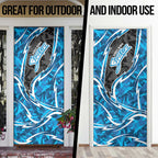 Adelaide Strikers Door Cover Flaming Lightning Storm Geometric Sports Mascot Art
