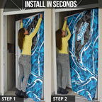 Adelaide Strikers Door Cover Flaming Lightning Storm Geometric Sports Mascot Art