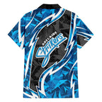 Adelaide Strikers Family Matching Long Sleeve Bodycon Dress and Hawaiian Shirt Flaming Lightning Storm Geometric Sports Mascot Art