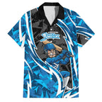 Adelaide Strikers Family Matching Mermaid Dress and Hawaiian Shirt Flaming Lightning Storm Geometric Sports Mascot Art