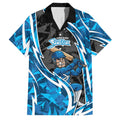 Adelaide Strikers Family Matching Summer Maxi Dress and Hawaiian Shirt Flaming Lightning Storm Geometric Sports Mascot Art