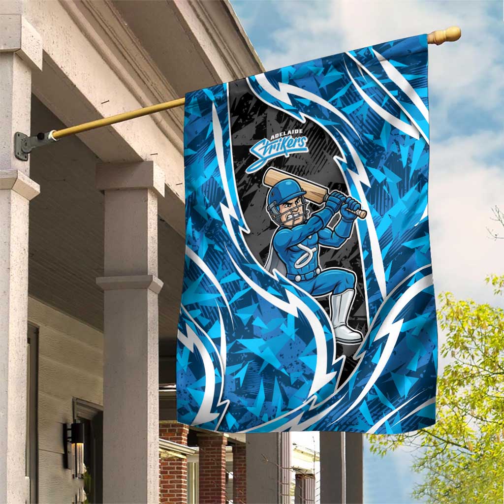 Adelaide Strikers Garden Flag Flaming Lightning Storm Geometric Sports Mascot Art