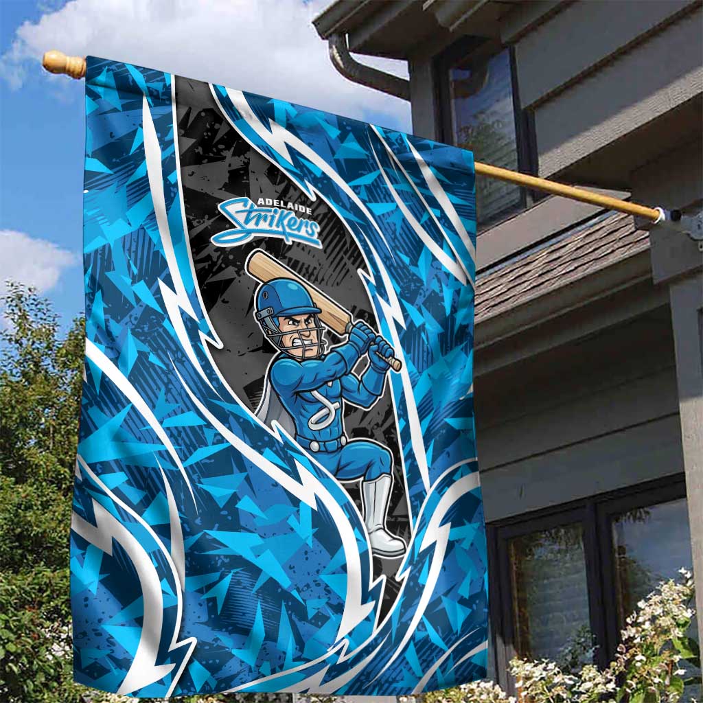 Adelaide Strikers Garden Flag Flaming Lightning Storm Geometric Sports Mascot Art