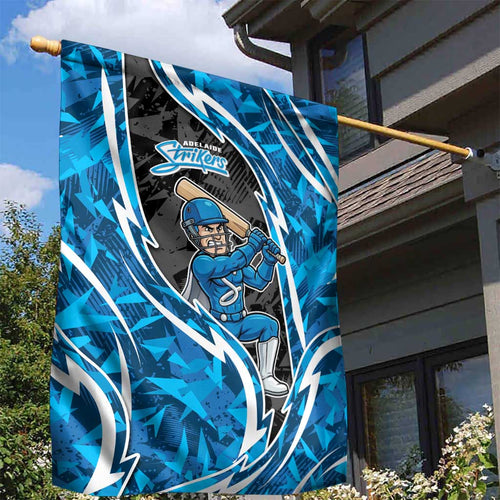 Adelaide Strikers Garden Flag Flaming Lightning Storm Geometric Sports Mascot Art