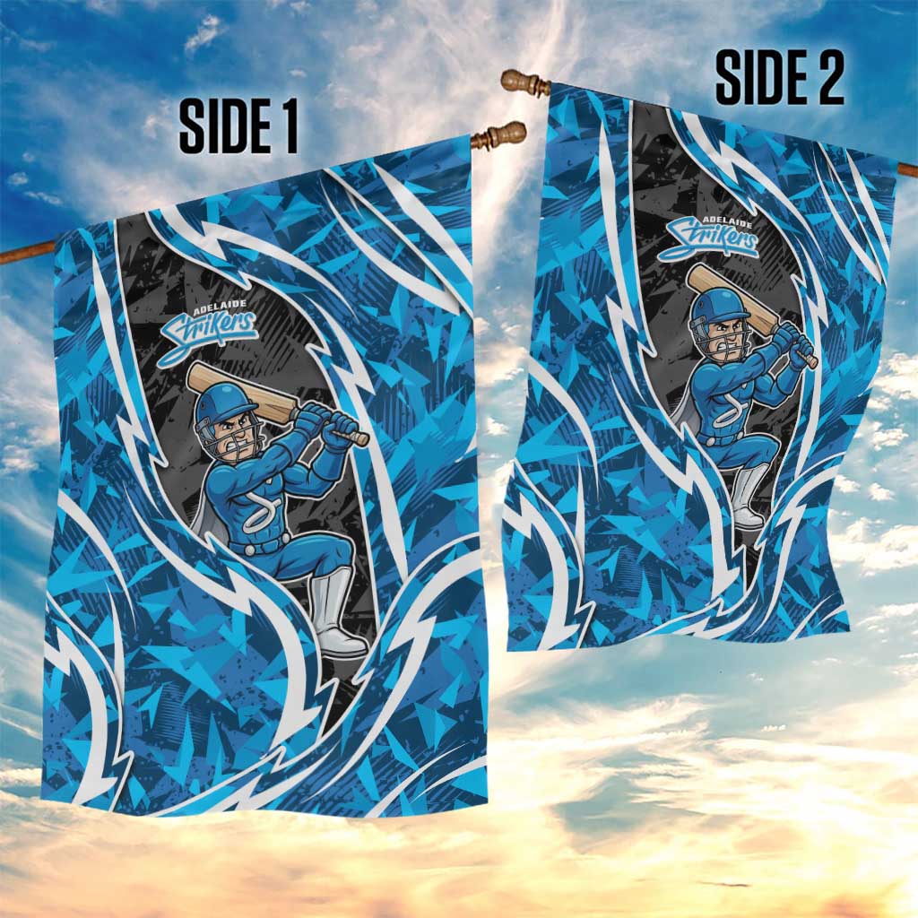 Adelaide Strikers Garden Flag Flaming Lightning Storm Geometric Sports Mascot Art